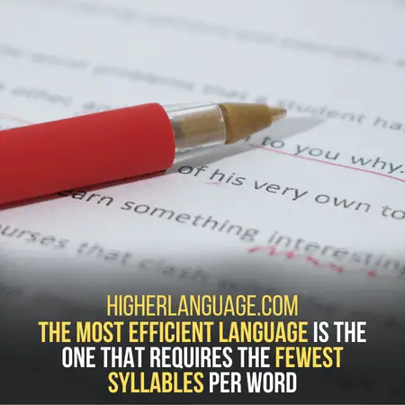 The most efficient language