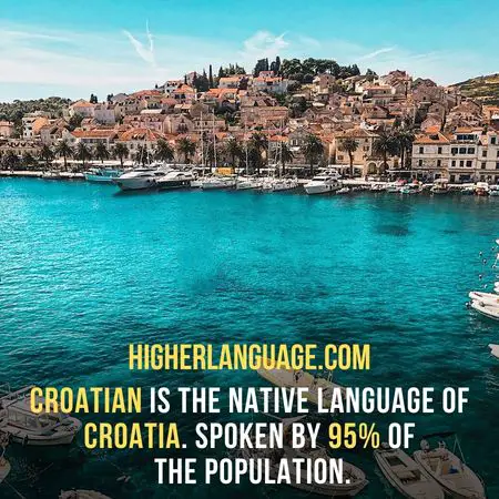 Croatian is the native language of Croatia. Spoken by 95% of he population - What Countries In Europe Speak English?