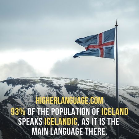 93% of the population of Iceland speaks Icelandic, as it is the main language there. - Do People Speak English In Iceland?