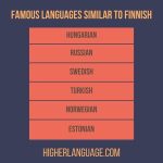 Languages Similar To Finnish -