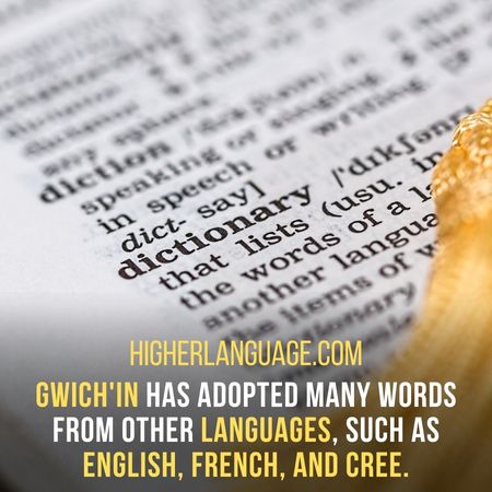 Gwich'in has adopted many words from other languages, such as English, French, and Cree. - Languages Similar To Navajo