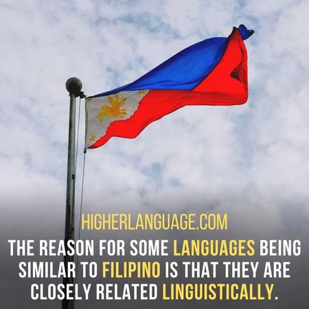 The reason for some Languages being similar to Filipino is that they are closely related linguistically. - Languages Similar To Filipino