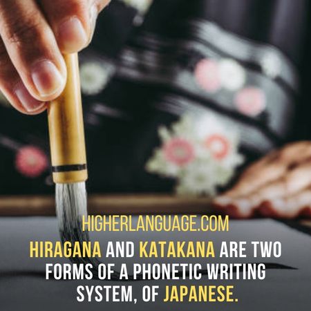 Hiragana and Katakana are two forms of a phonetic writing system, of Japanese. - How Long Does It Take To Learn Japanese?