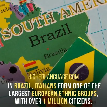  In Brazil, Italians form one of the largest European ethnic groups, with over 1 million citizens. - Which South American Country Has The Most Italian Speakers?