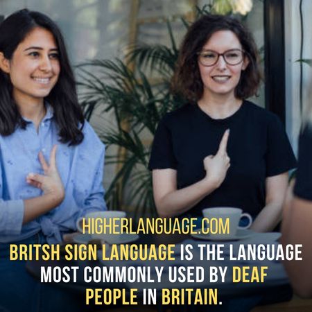 BSL is the language most commonly used by deaf people in Britain. - Facts About British Sign Language