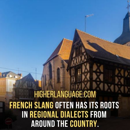 French slang often has its roots in regional dialects from around the country. - Facts About The French Language.