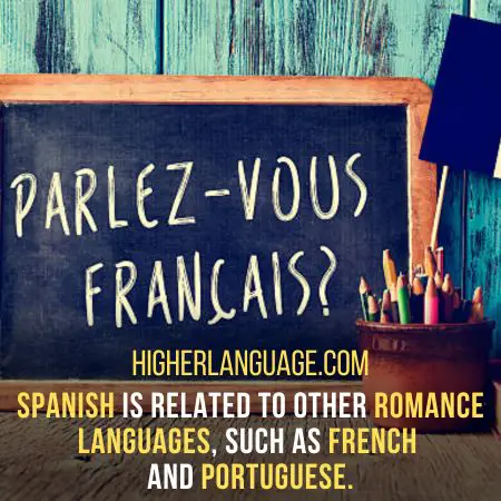 Spanish is related to other Romance languages, such as French and Portuguese. - Facts About The Spanish Language.
