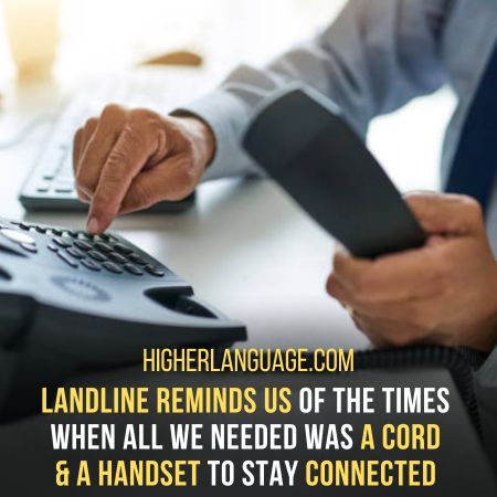Landline - A Traditional Wired Telephone
