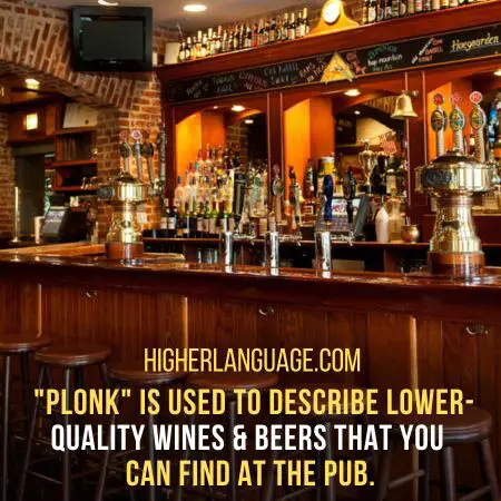 Plonk - Slang Words For The Pub