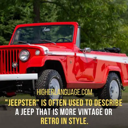 Jeepster - Slang Words For Jeep